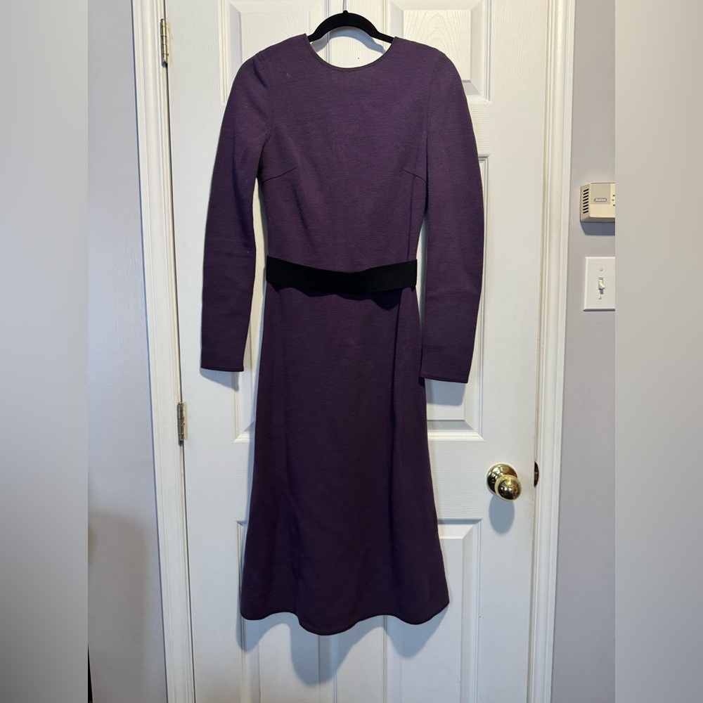 Elegant Escada Sport Purple Dress with Black Accents